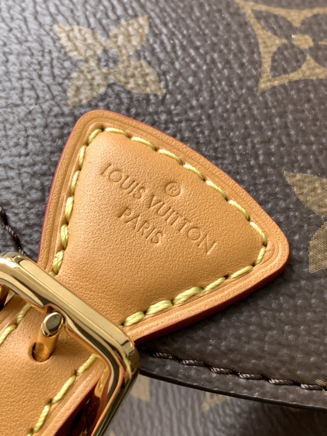 Montsouris Mini Women's Brown Letter Print Canvas and Leather Backpack Bag Bags #77525