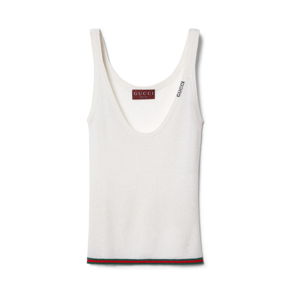 Women's Summer Letter White Printed V-Neck Knit Sleeveless Tank Top T-shirt #72442