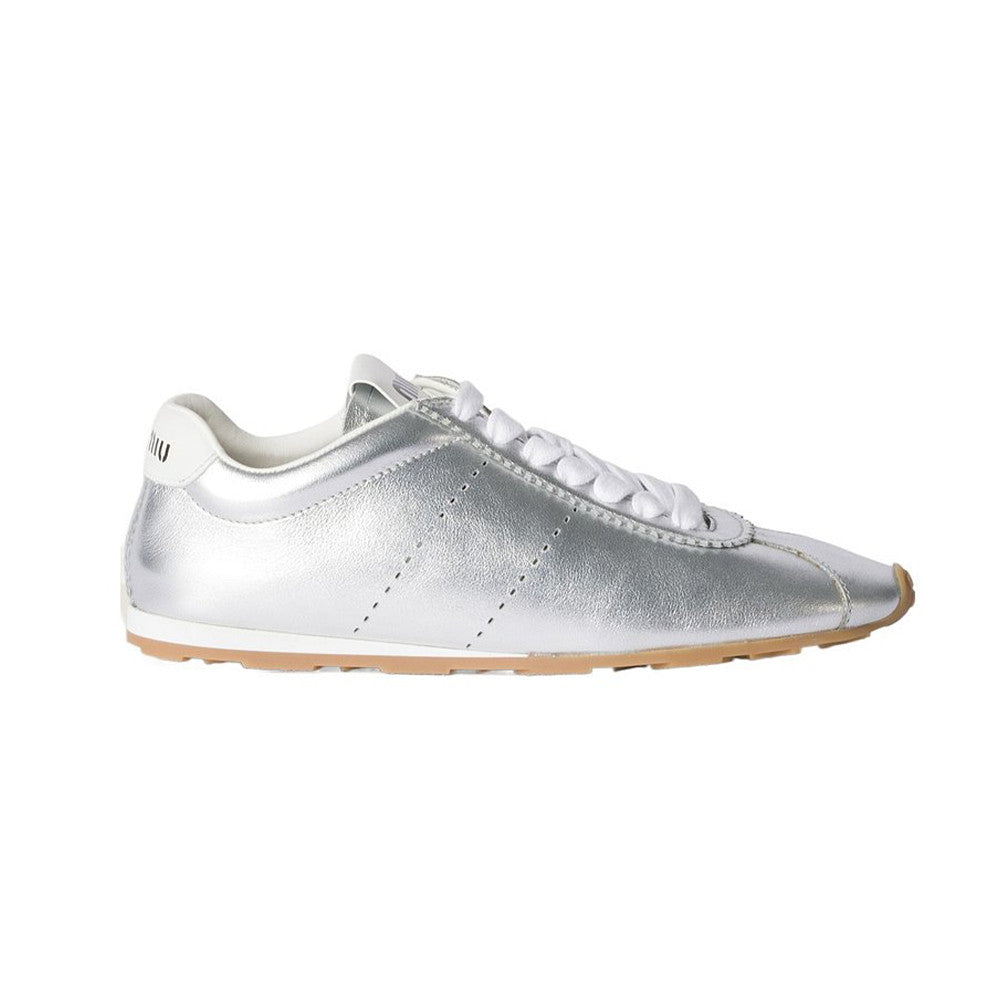 MM Women's Plume Nappa Leather and Suede Sneakers Four Seasons Round Toe Lace Up Solid Color Low Derby Shoes Casual Shoes #81347