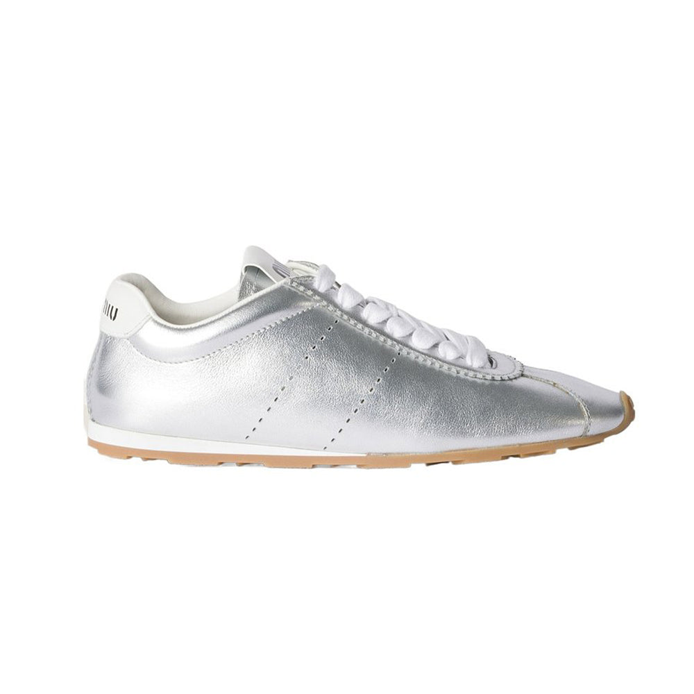 MM Women's Plume Nappa Leather and Suede Sneakers Four Seasons Round Toe Lace Up Solid Color Low Derby Shoes Casual Shoes #81347