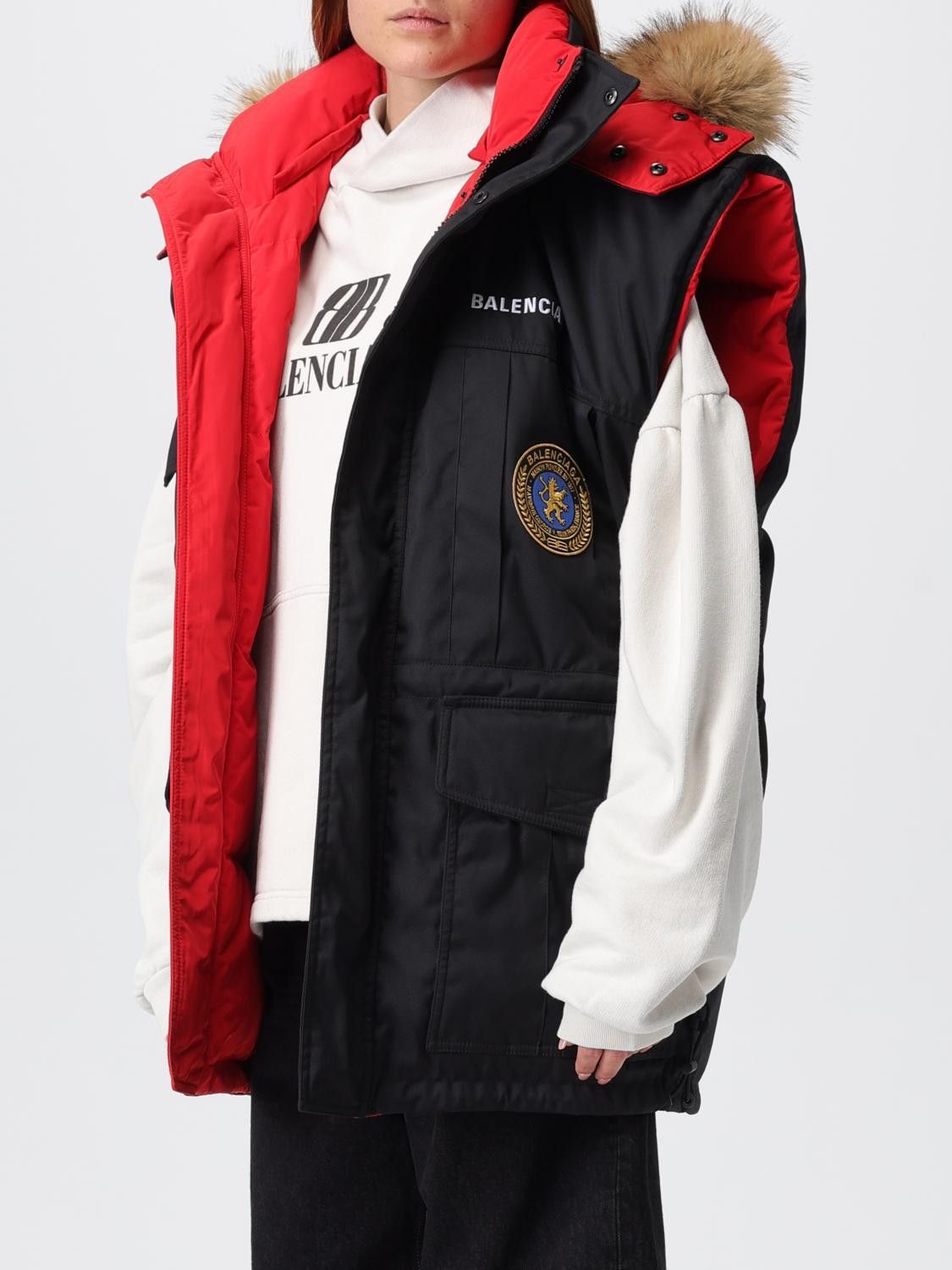 2025 New Winter Men's and Women's Plus Size TRACKSUIT Embroidered Cocoon Shaped Reversible Cotton Vest #83195A