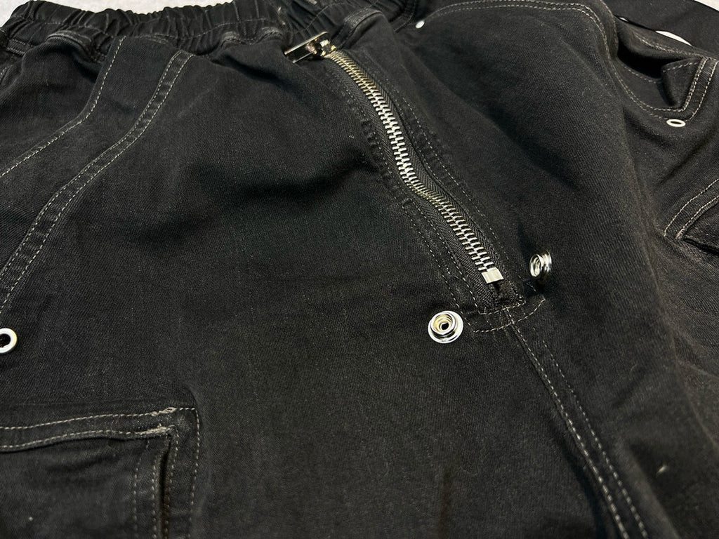 Men's Spring And Autumn Gradient Washed Jeans Casual High Street Zipper Multi-pocket Pants Ngvp #7776