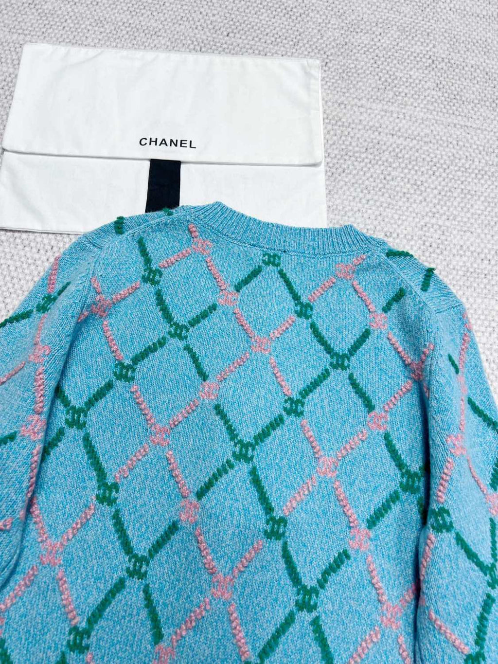 Women's Spring And Fall Shirt Logo Jacquard Letters Single-breasted Wool Knit Sweater Jacket #73326