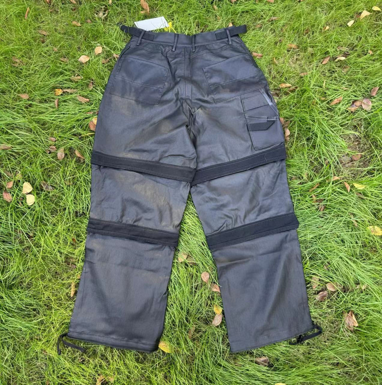 Far archive Men's Far Solid Color Paratrooper Pants Zipper Casual Multi-Pocket Loose Fit Work Pants Ngvp #7741