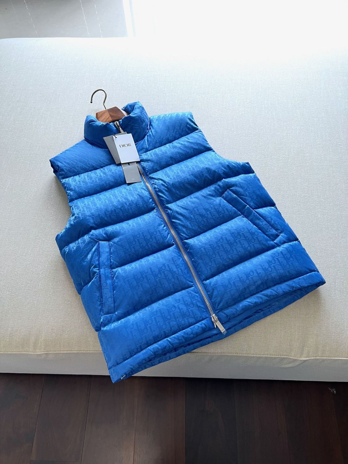 Oblique Sleeveless Down Jacket Zip Puffer Vest Men's Autumn And Winter Fashion Trend Sleeveless Warm Jacket #96497