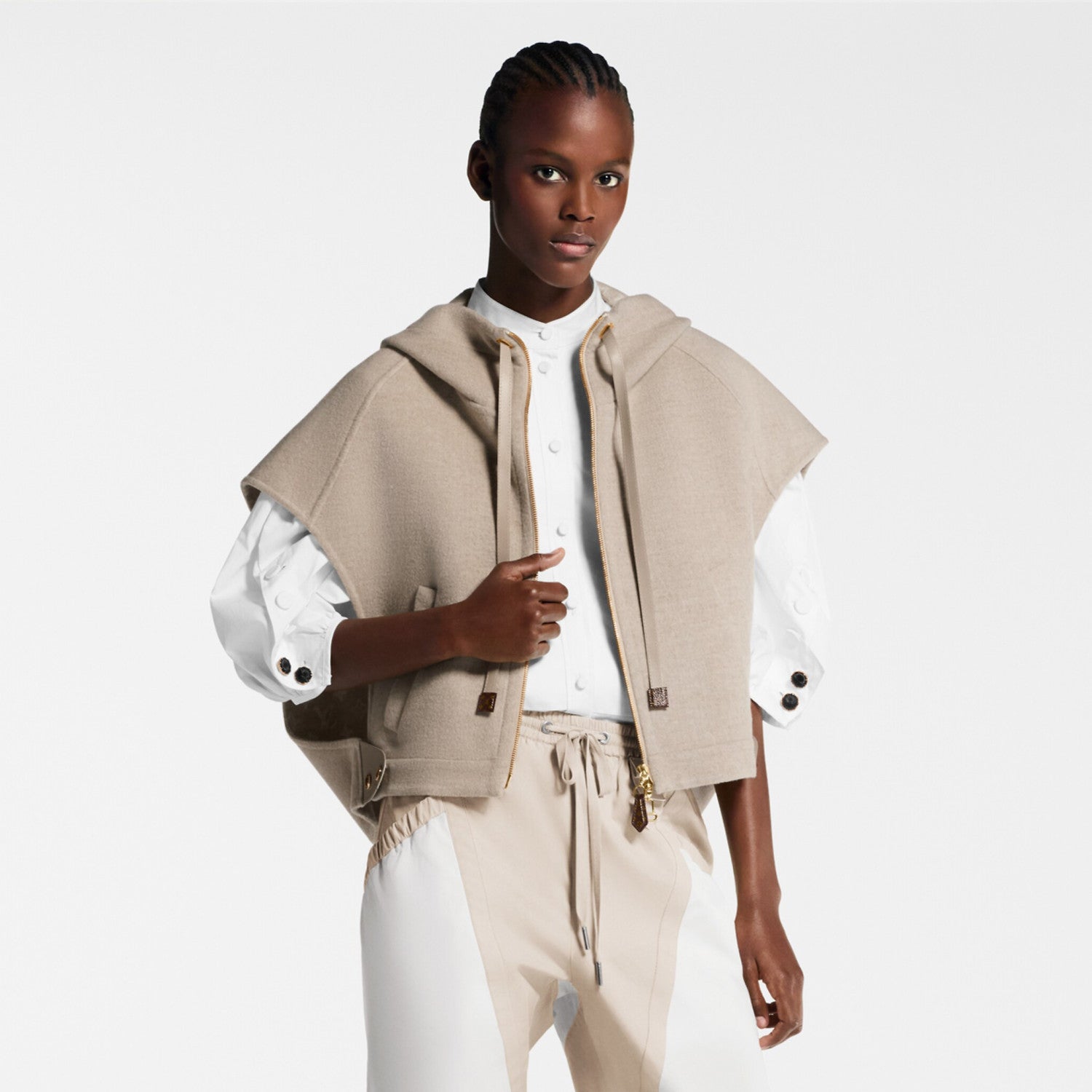 Women's Fall/Winter Fashion Casual Hooded Sleeveless Short Vest Jacket #78747