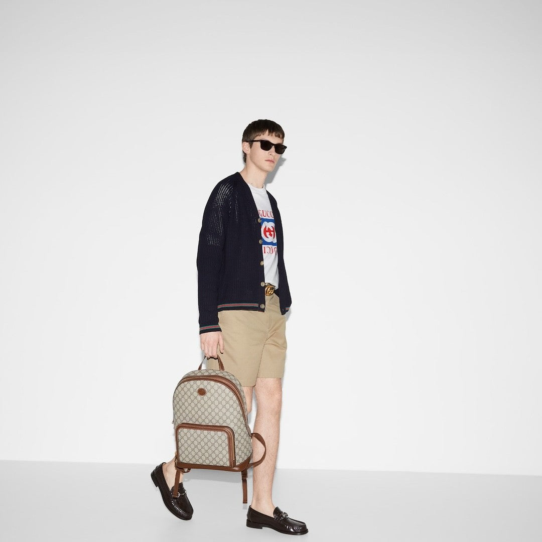 Men's Spring And Fall Striped Printed Single Breasted Casual Long Sleeved Knit Jacket #72862