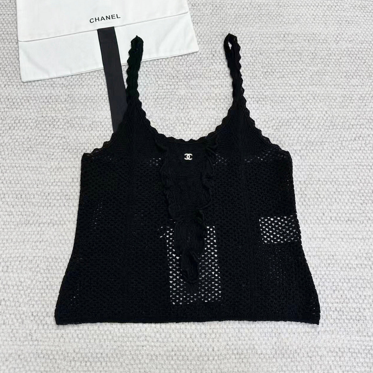 Women's Summer Fashion Casual Solid-Color Round Neck Breathable Lace Trim Tank Top Vest #78515