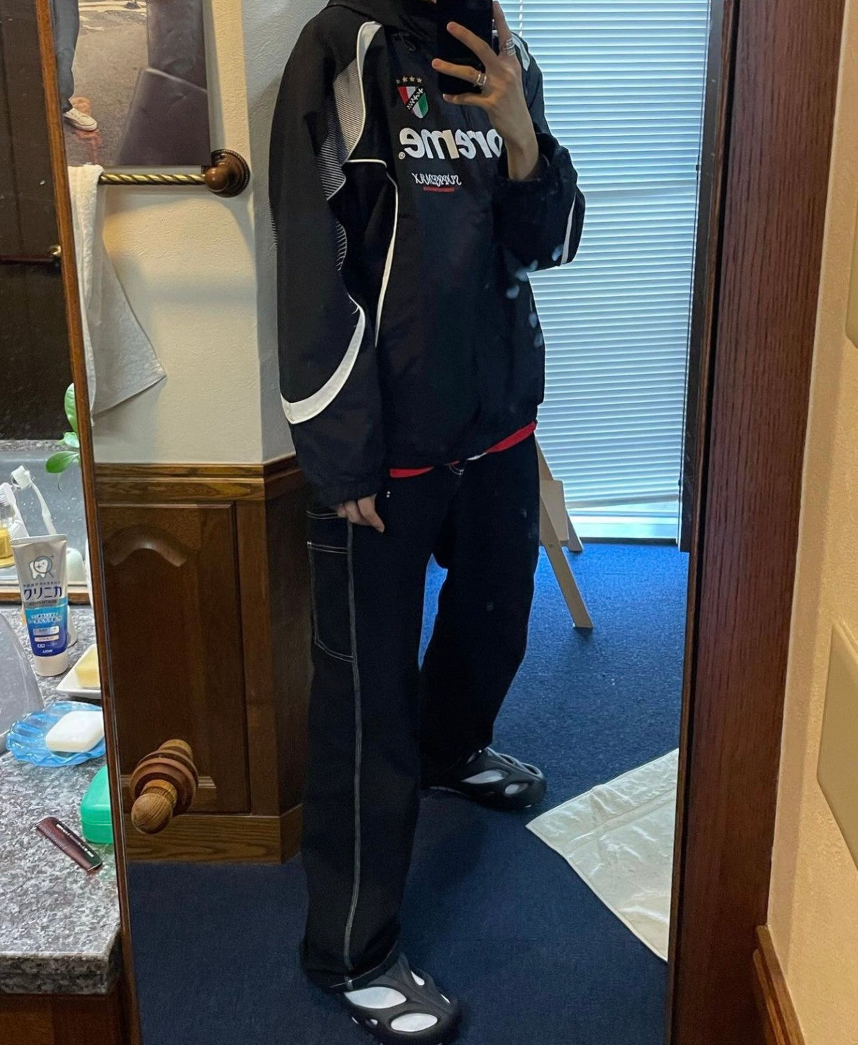 x Umbro Men's Women's Spring & Autumn Solid Color Zipper Loose Waterproof Nylon Hooded Long Sleeve Track Jacket #71417