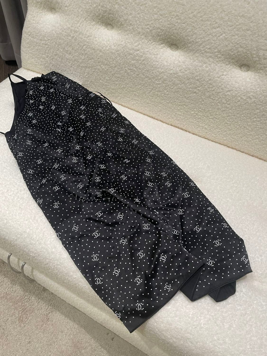 Women's Summer Black Letter Printed Silk Halter Dress #72961