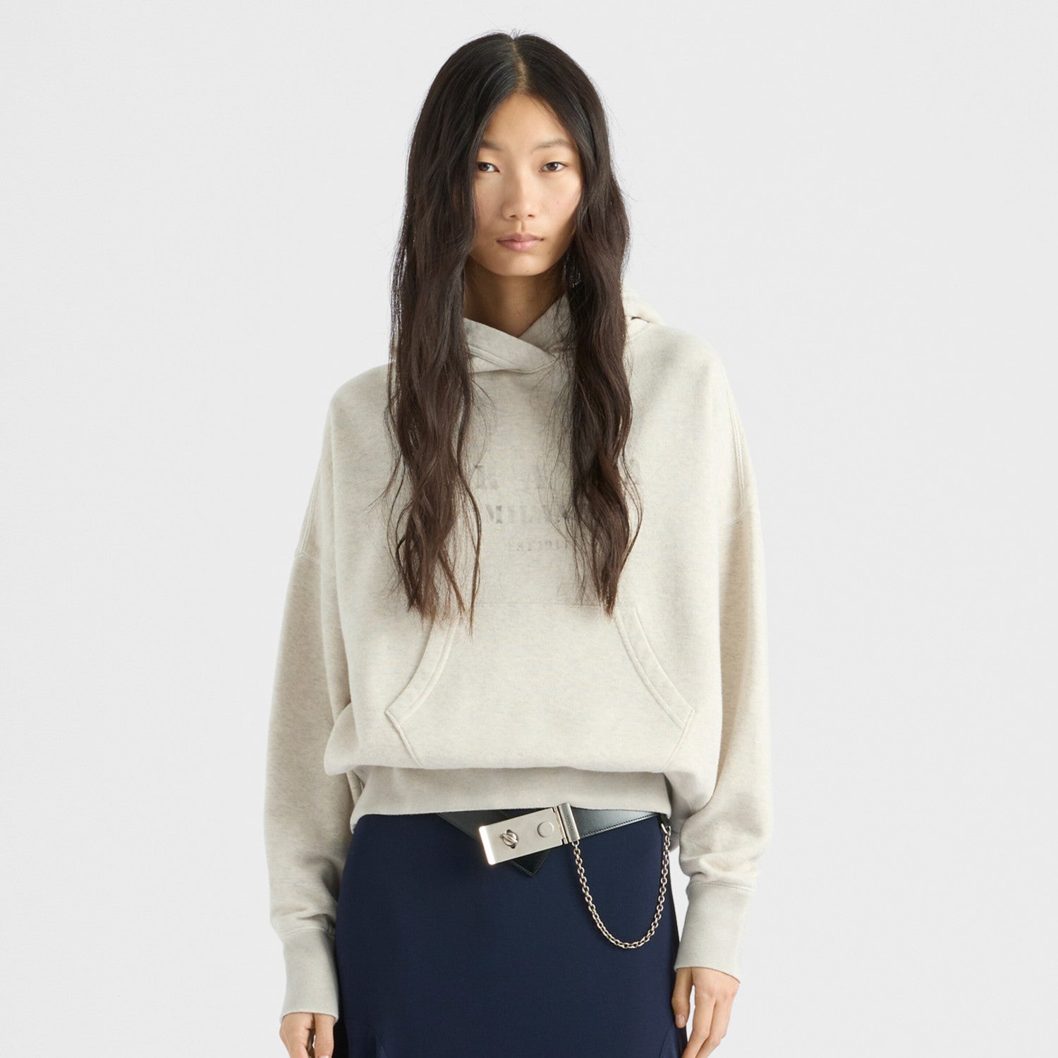 Women's Solid Color Spring/Autumn Classic Casual Printed Letter Logo Cotton Fleece Long Sleeve Hoodie Sweatshirt #78154