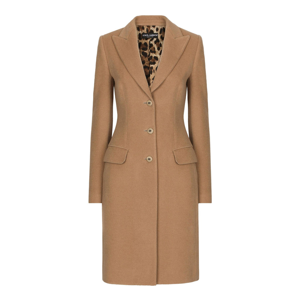 Women's Autumn And Winter Solid Color Wool Single Breasted Medium Length Long Sleeve Coat Ngvp #8955