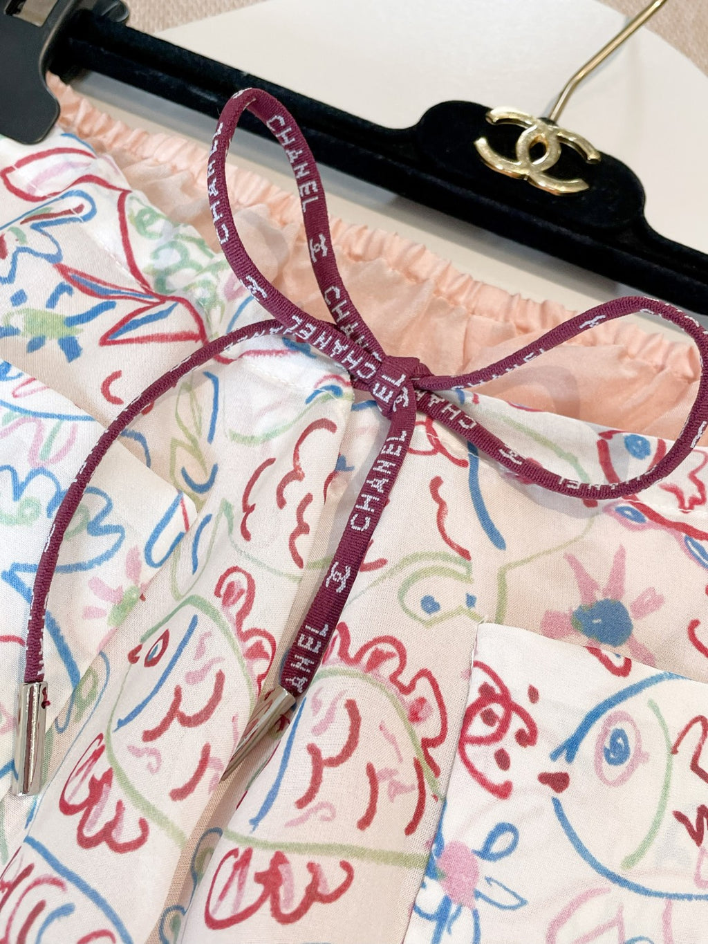 Women's Summer Colorful Fish Print Two Piece Silk Casual Pants #75883