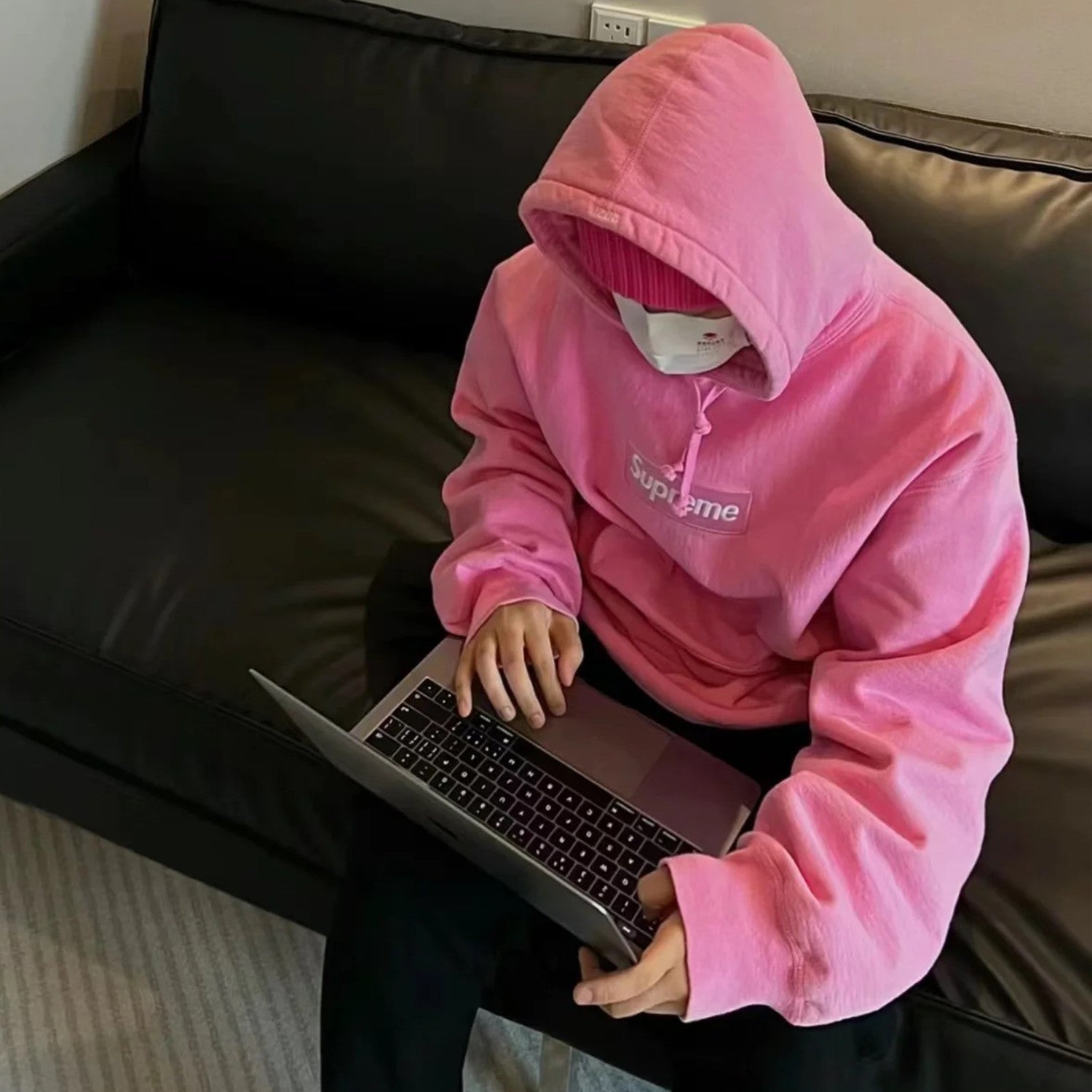 Men's And Women's Spring And Autumn Solid Color Logo Hoodie Multi-color Hooded Sweatshirt Casual Loose High Street Trendy Tops  #71398