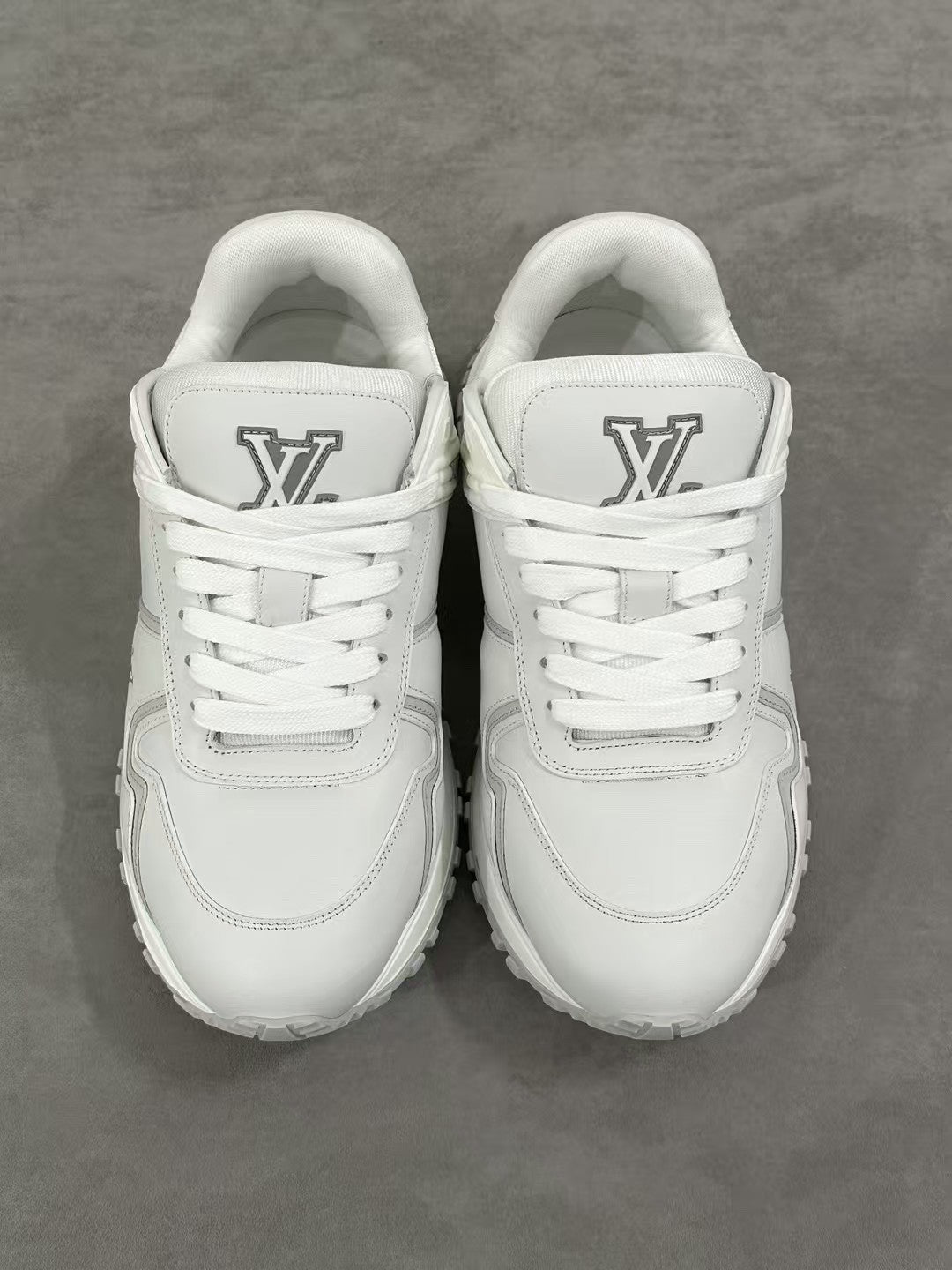 Run Away Maxi Men's Solid Colour Leather Low-Top Lace-Up Sneakers Shoes #77817