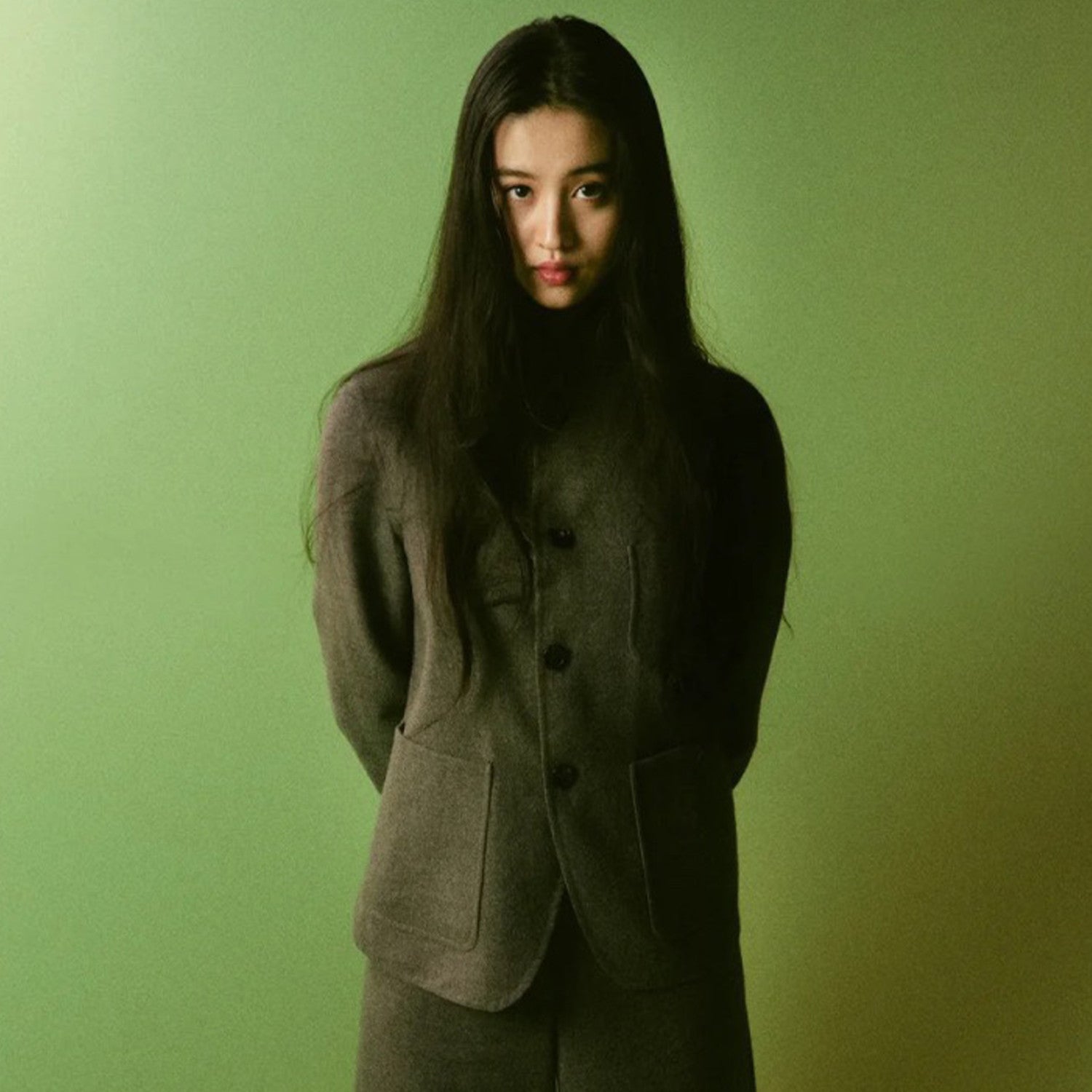 Women's Fall And Winter Retro Collar Single-breasted Wool Suit Fashion Casual Jacket  Ngvp #8944