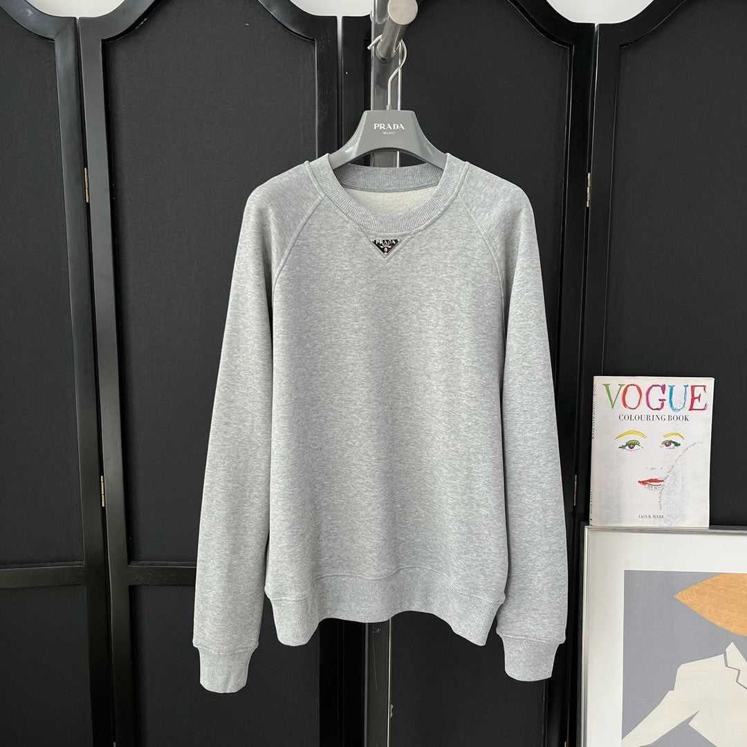 Women's Spring and Autumn Logo Applique Round Neck Cotton Pullover Long Sleeve Sweatshirt #72846