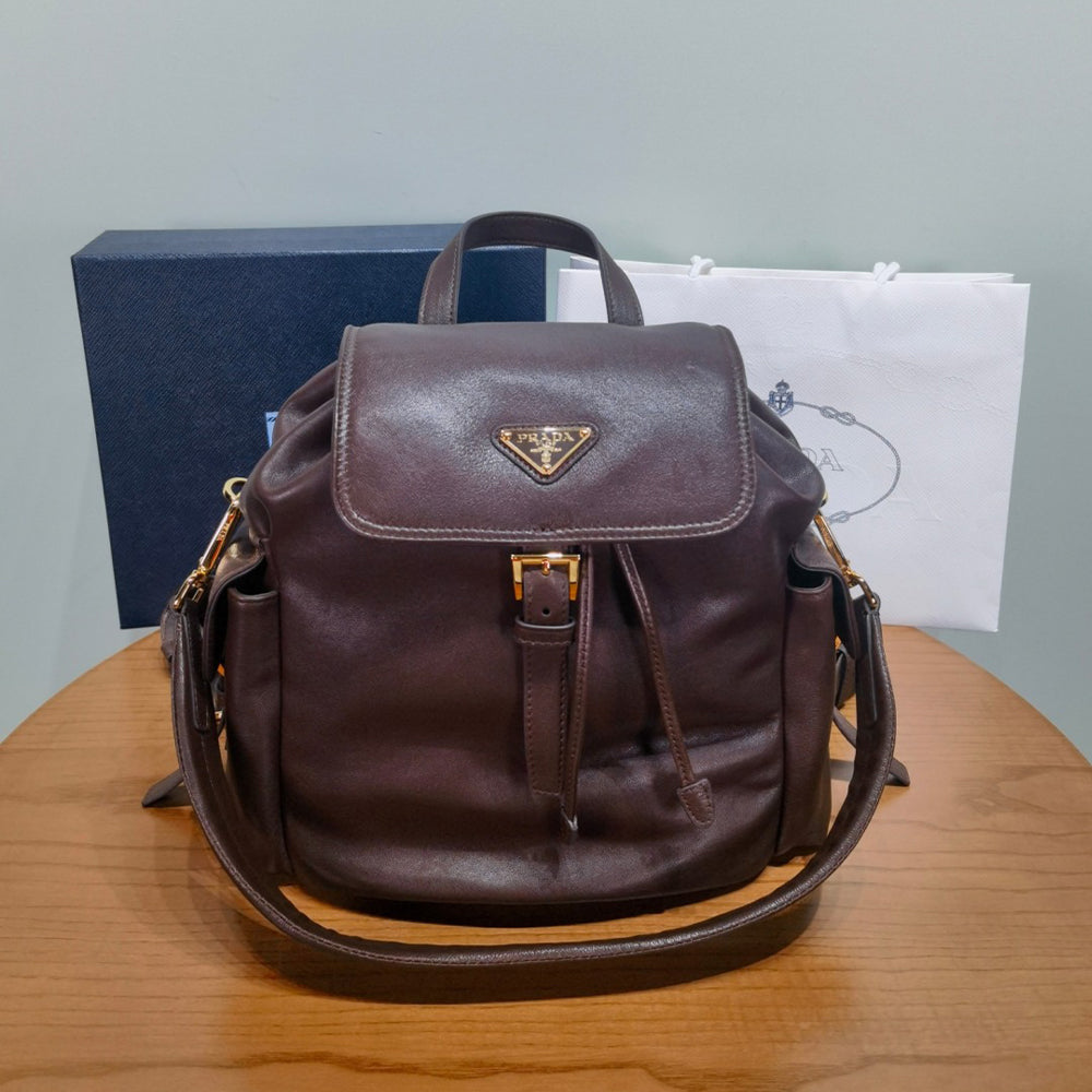 Autumn/Winter 2025 Explore Collection Nappa Leather Backpack Shoulder Bag 1BZ080 Bags #82541A