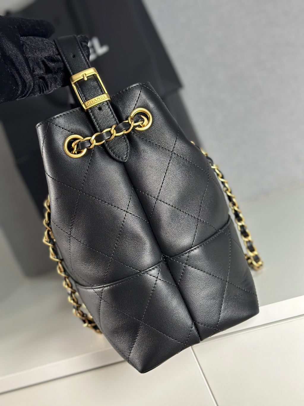 25a Hobo Full-leather Black & Gold Horizontal Tote Bag Stylish Luxury Shimmering Shoulder Bag Handheld Large Capacity Bags  #82167A