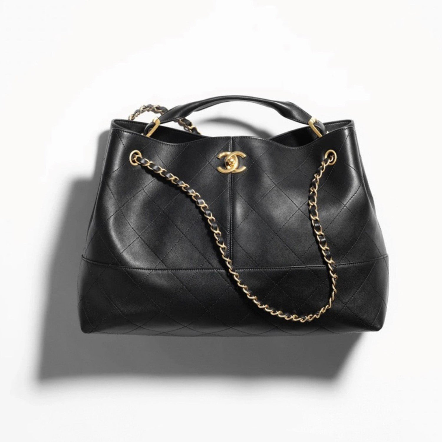 25a Hobo Full-leather Black & Gold Horizontal Tote Bag Stylish Luxury Shimmering Shoulder Bag Handheld Large Capacity Bags  #82167A