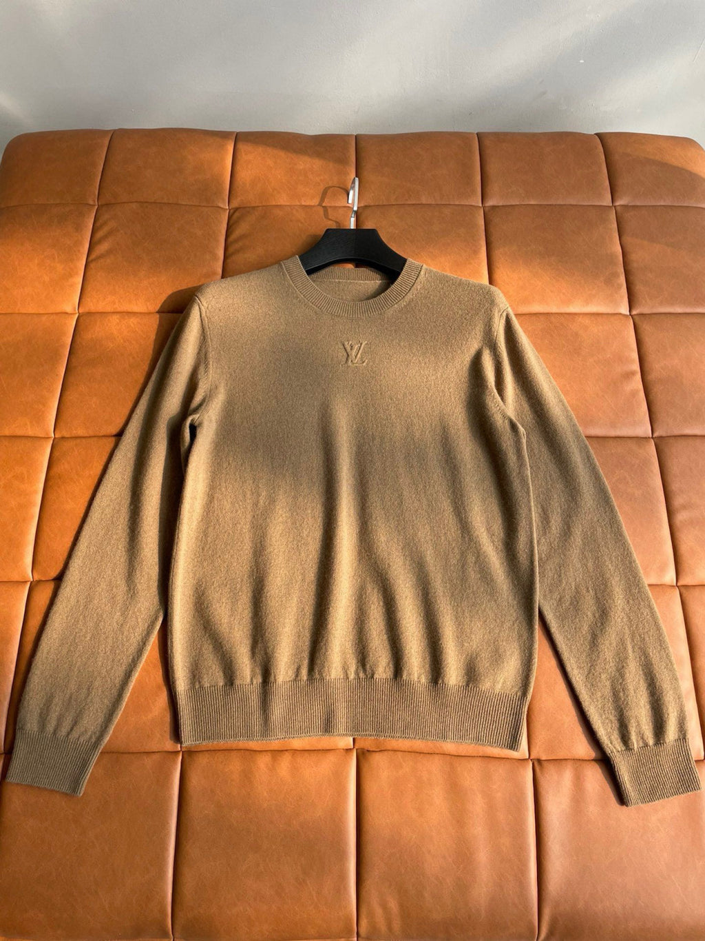 Men's Spring and Autumn Embossed Logo Solid Color Hooded Sweatshirt Pullover #97941