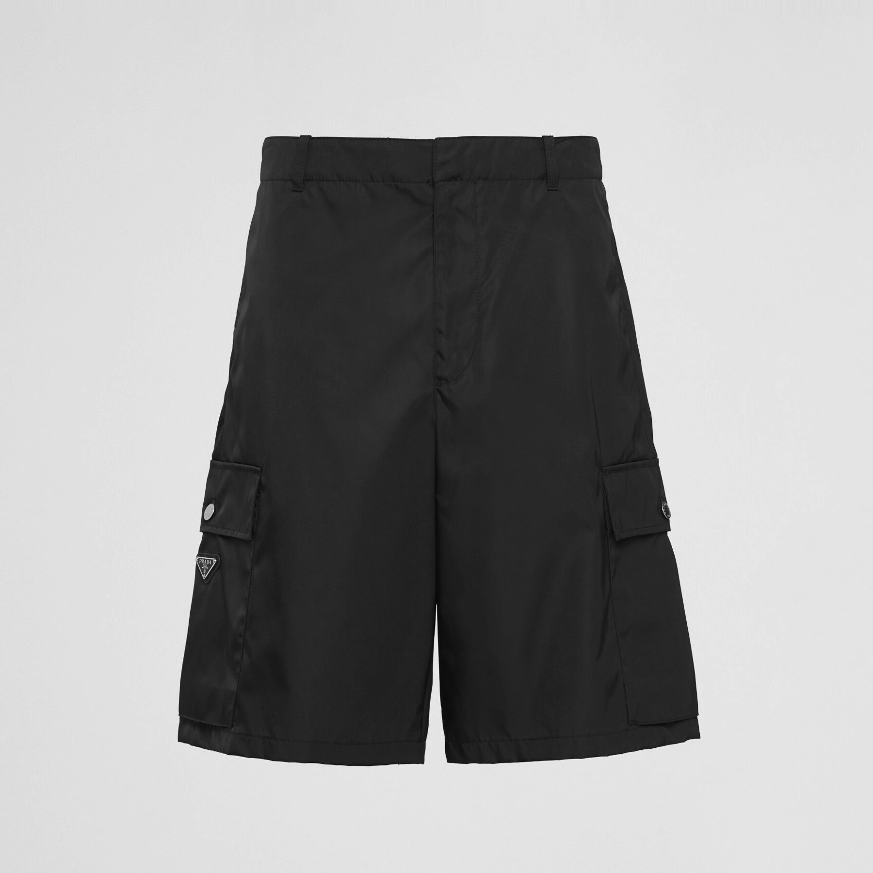 Men's Summer Solid Colour Triangle Logo Nylon Casual Zip Up Shorts Pants #99229