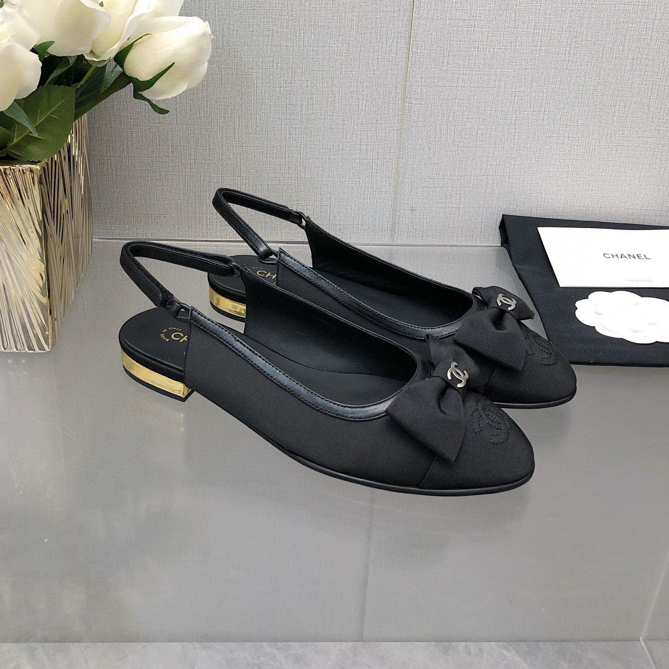 CC Women's Spring/Summer Solid Color Round Toe Low Heel Lambskin Fashionable Simple Shoes #77985