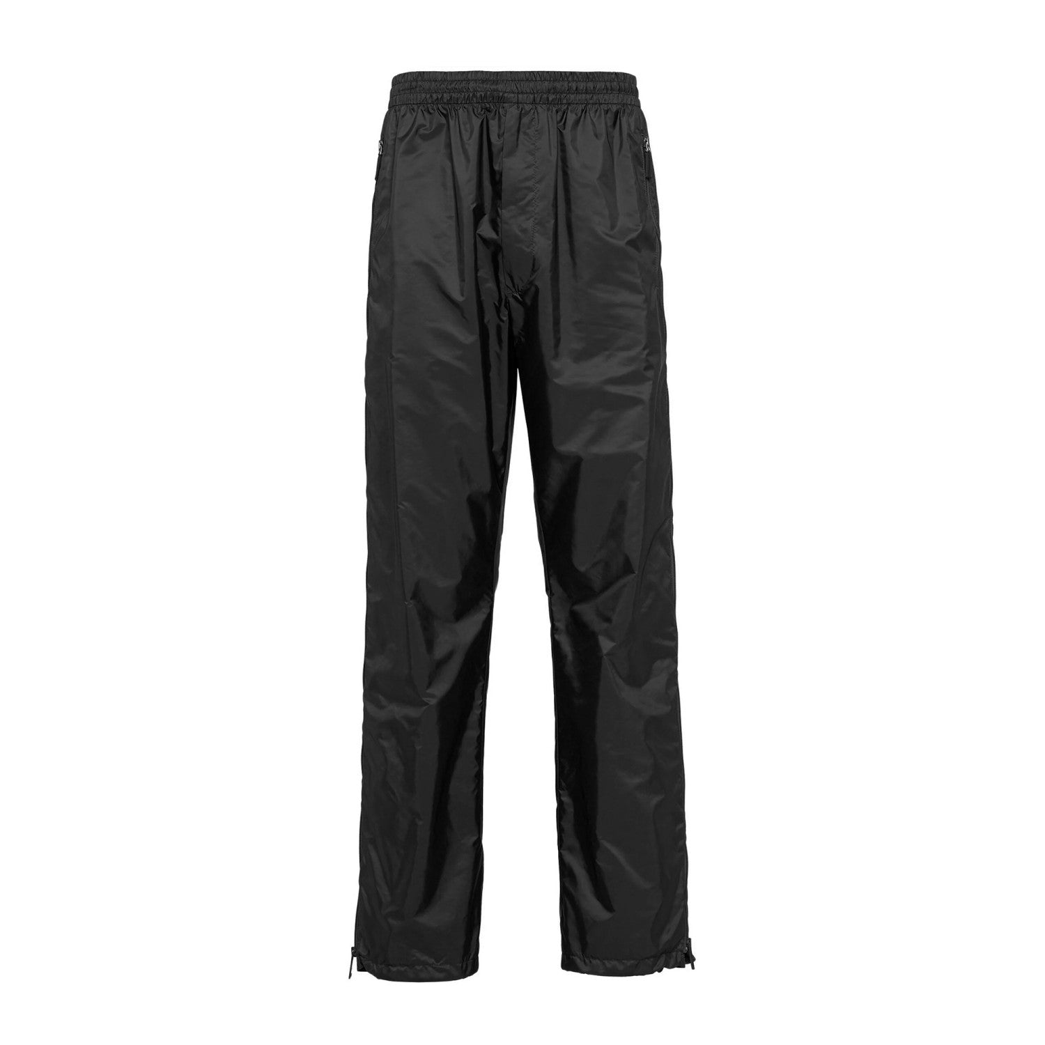 Men's Spring/Summer Black Nylon Side Zip Jogger Pants #98995