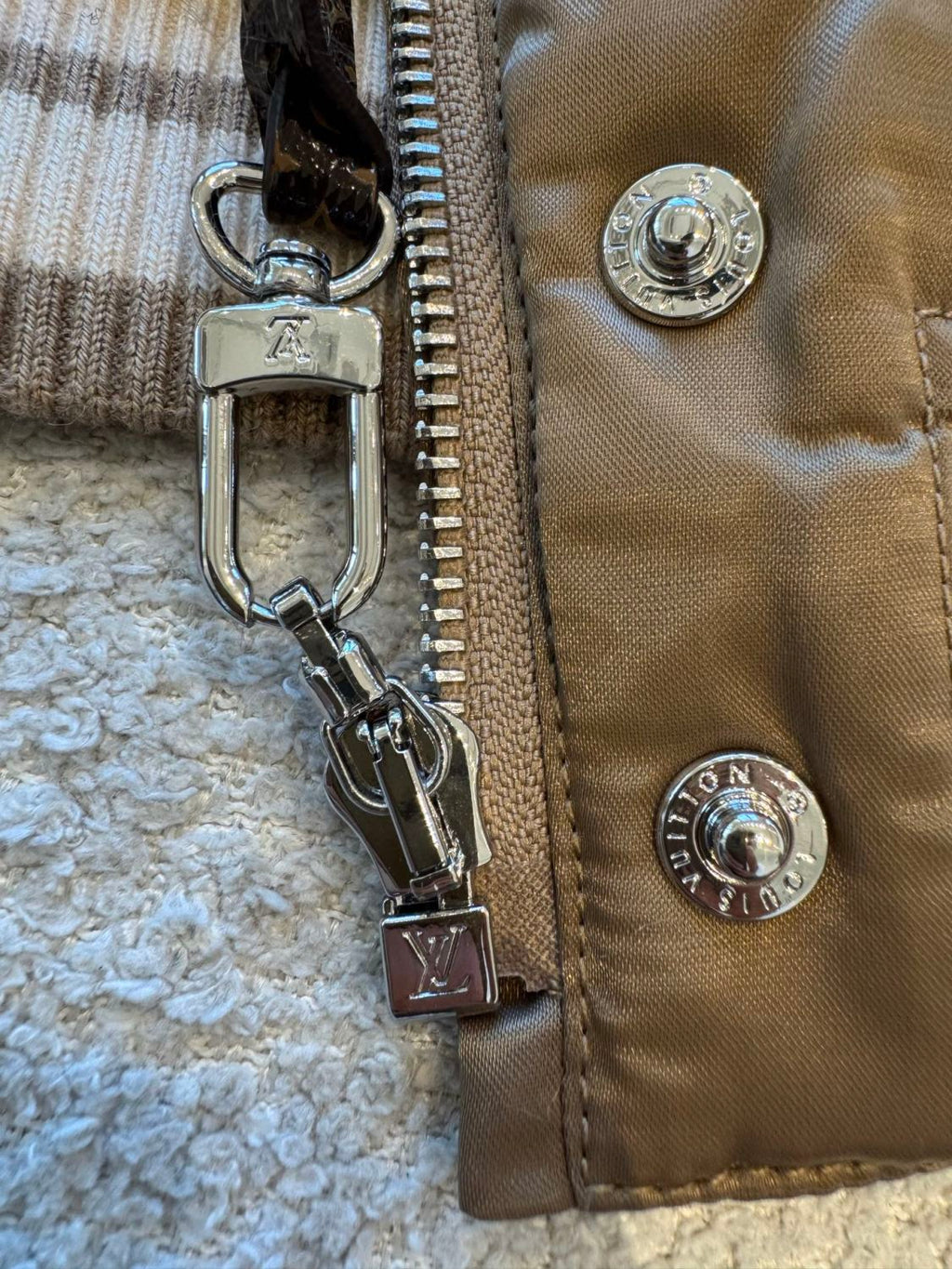 Satin Material Lapel Classic Monogram Aged Pattern Pilot Jacket #194241