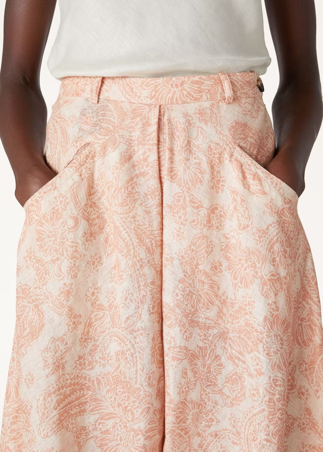 Women's Spring/Summer Helmer Floral Print Loose Casual Solid Color Linen Lantern Pants Ngvp #8741