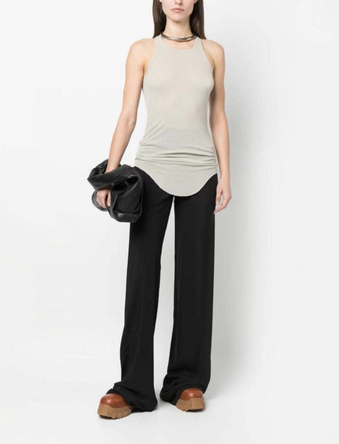 Women's Spring And Summer Fashion Casual High Waist Pants Straight Wide Leg Casual Pants  #71426