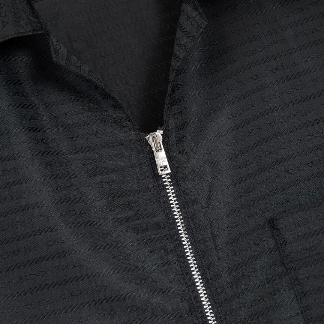 zipper short sleeve shirt T-shirt #98159