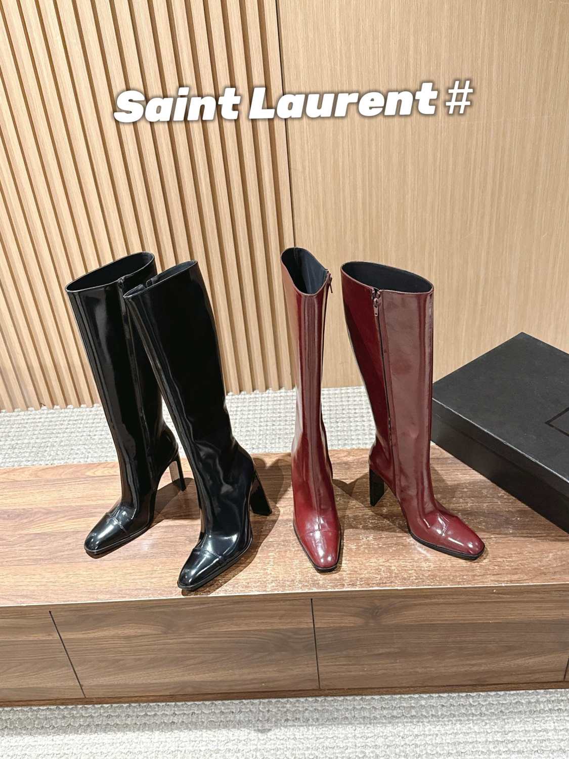 YS Women's Pointed Cat Heel Long Short Red Black Boots Fashion Temperament Elegant Sexy Zipper Short Boots Shoes Ngvp #2185