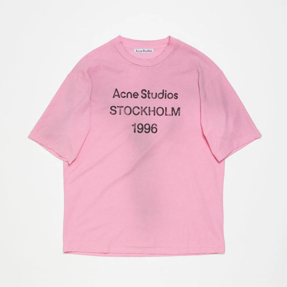 Men's and Women's Letter Logo Vintage Spray Paint Aged Round Neck Short Sleeve T-Shirt #75473