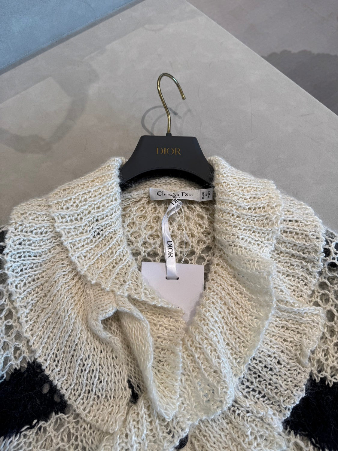 Women's Detachable Collar Mohair Striped Spring/Fall Long-Sleeve Knit Sweater Marini¨¨re Cardigan Ngvp #2373