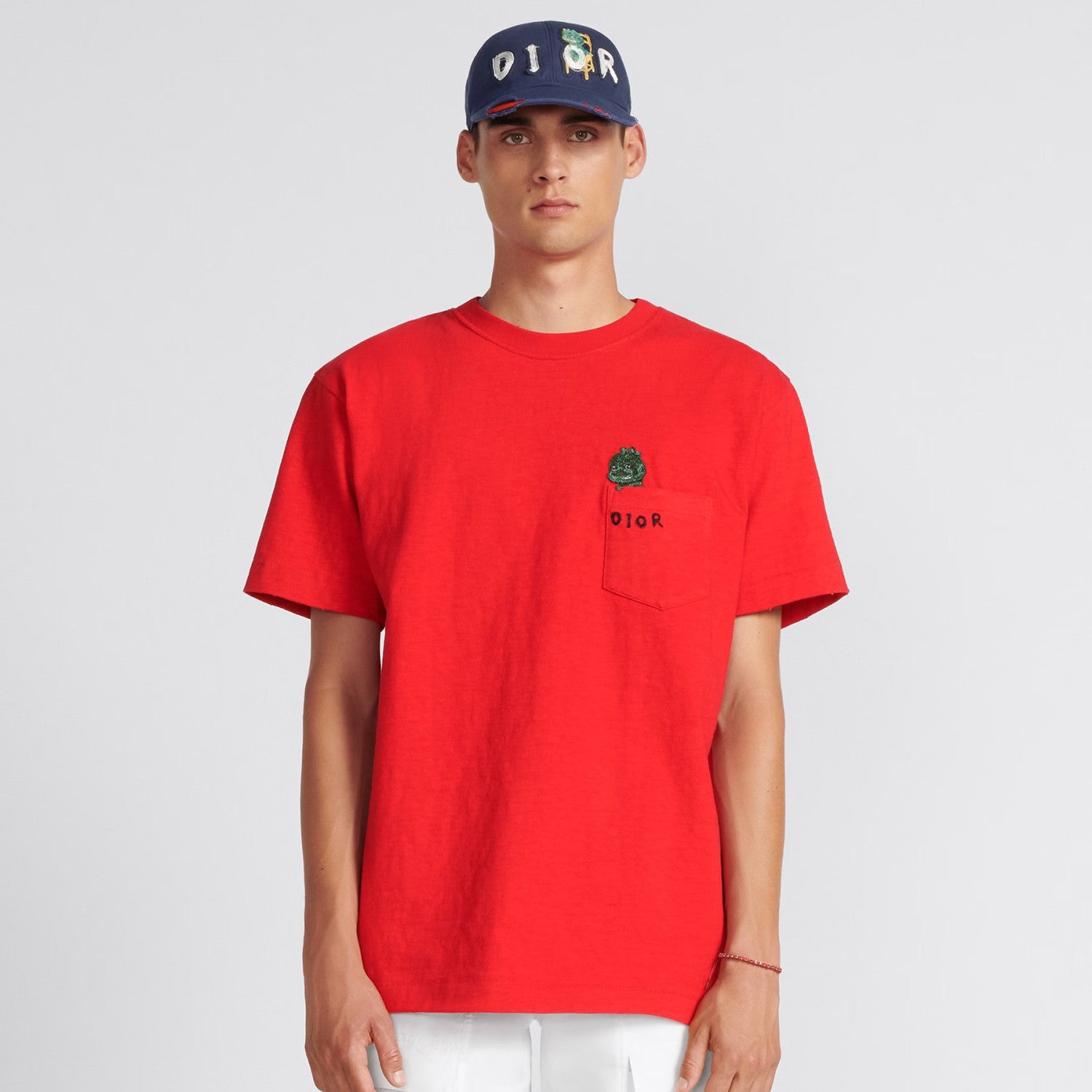 CD Men's Summer Chest Embroidery Logo Cotton Round Neck Short Sleeve T-Shirt #97849