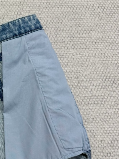 Women's Summer Cotton Bow-Tie Solid-Color Mid-Rise Denim Skirt Ngvp #2589