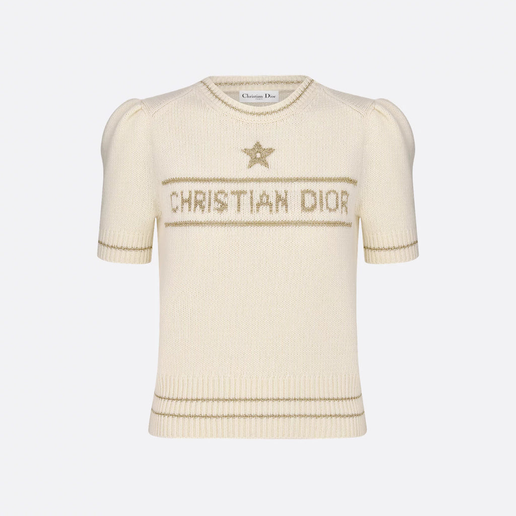 Women's Wool Blend Knit Short Sleeve Top Round Neck Fashion Temperament Short T-Shirt Knitwear #81137