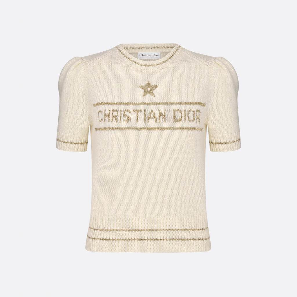 Women's Wool Blend Knit Short Sleeve Top Round Neck Fashion Temperament Short T-Shirt Knitwear #81137