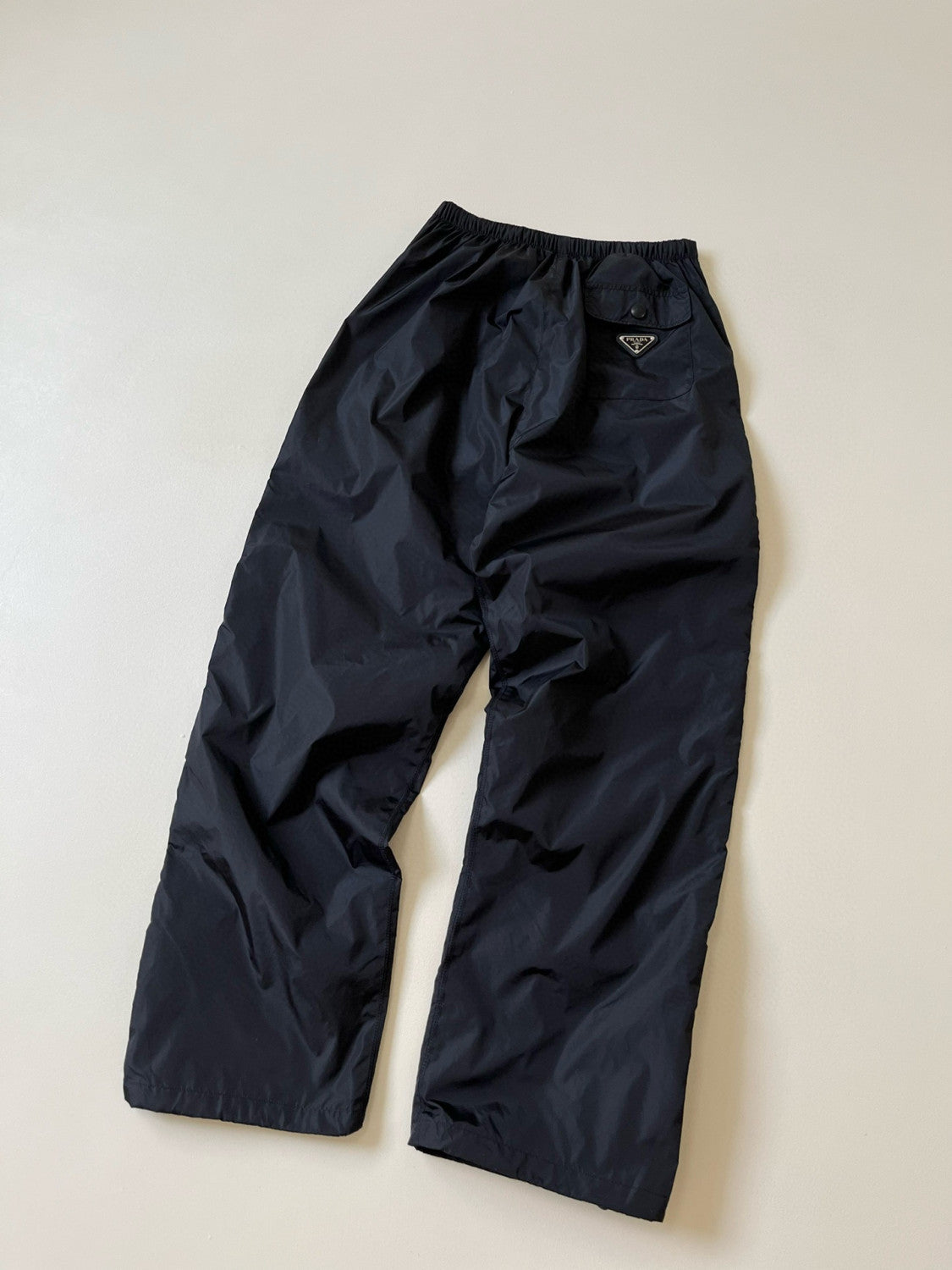 Men's Spring/Summer Black Nylon Side Zip Jogger Pants #98995