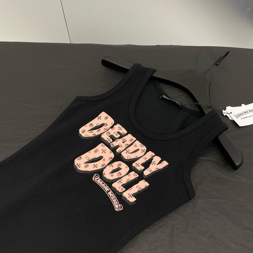 Men's And Women's Fall/Winter Fan Cross Graffiti Print Black Hooded Zipper Jacket Knit Vest Stretch Sweatpants Pants Set Suit #98138