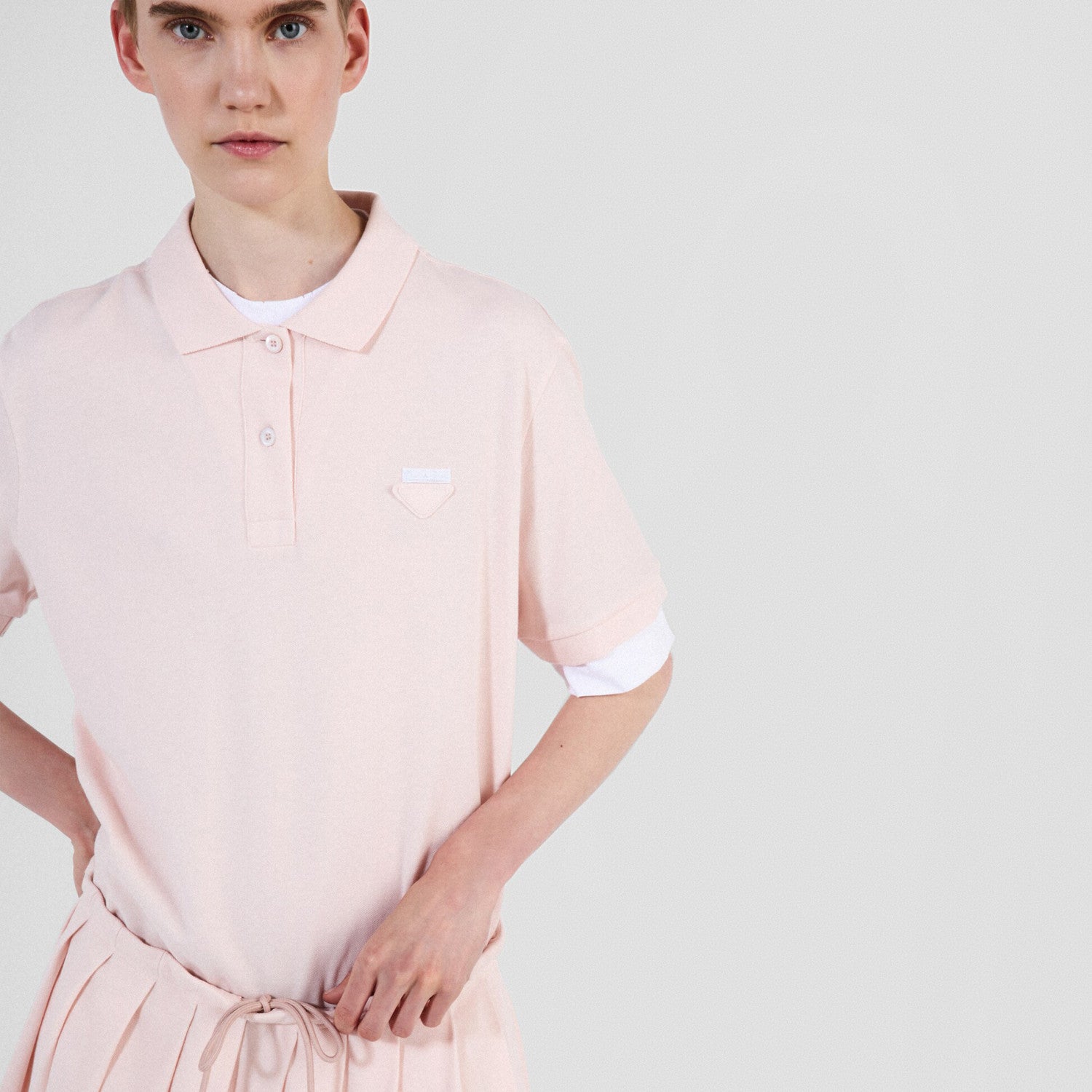 Women's Spring And Summer Color Blocking Polo Short-sleeved Fake Two-piece Top Fashion Casual T-shirt Ngvp #8776