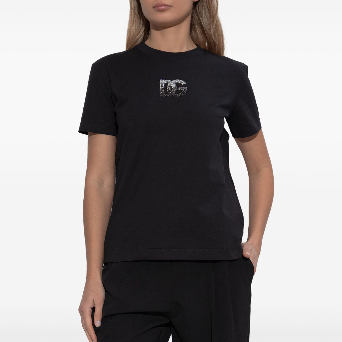 Women's Summer Hot Drill Logo Print Round Neck Cotton Short Sleeve T-Shirt #75158