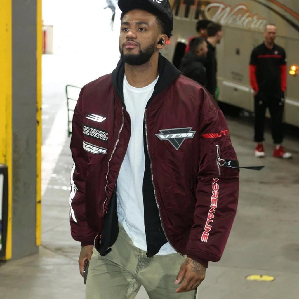 Vetements Men's Autumn And Winter Racing Suit Warm Air Force Jacket High Street Zipper Jacket Colorblocking Fashion Jacket Ngvp #8782