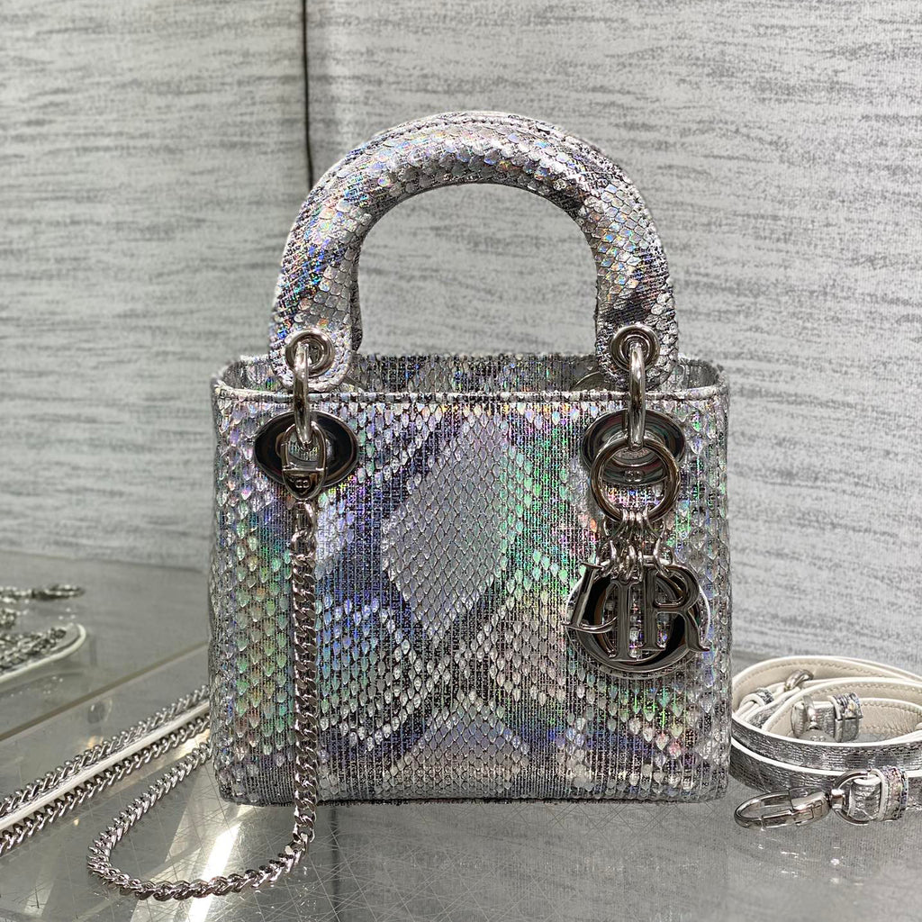 CD Lady Women's Solid Color Metal Pendant Detachable Chain Shoulder Strap Snake Skin Single Shoulder Crossbody Handbag Bag Bags #77722