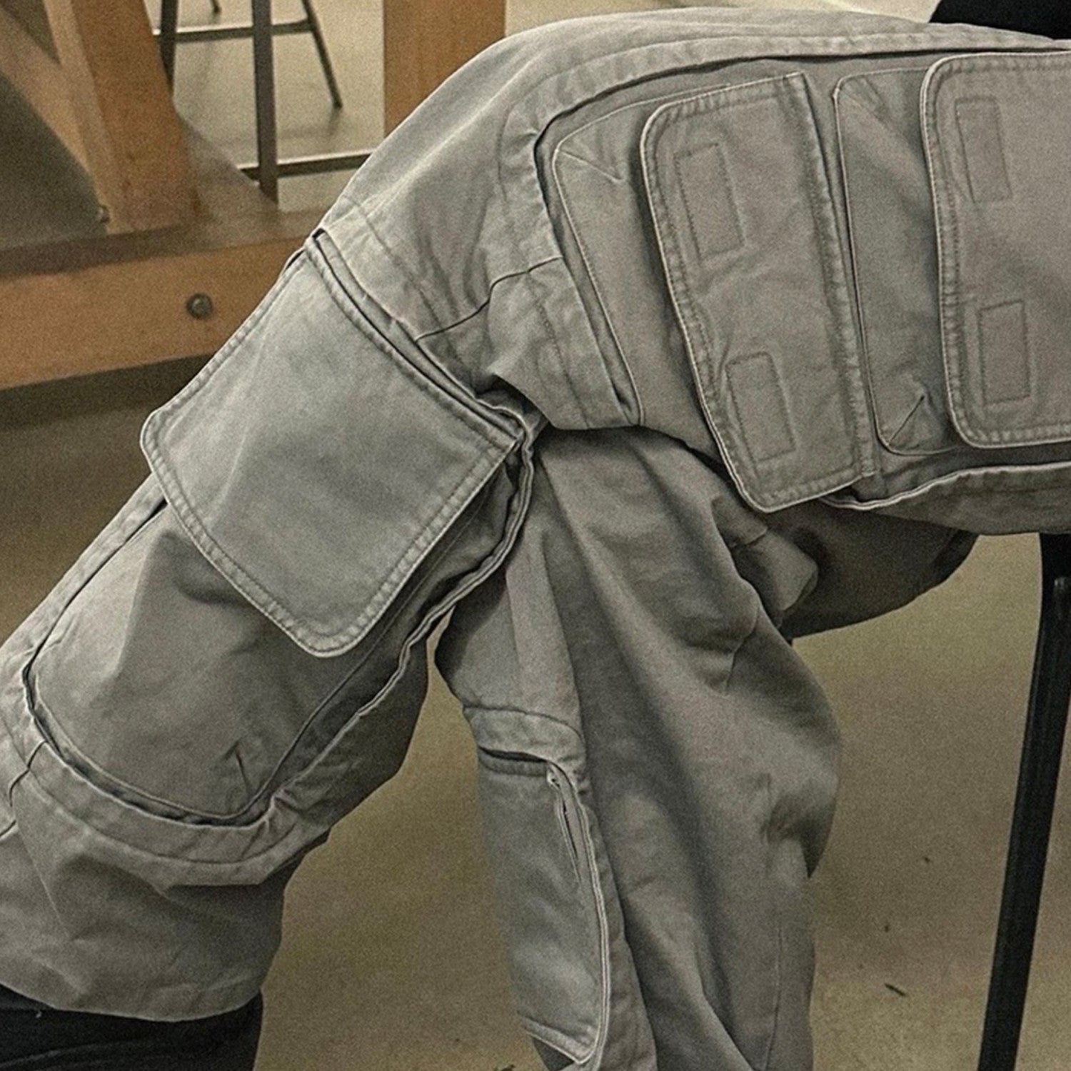 Far archive Men's Spring And Fall Fashion Trend Cotton Multi-pocket Retro Work Pants Straight Casual Pants Ngvp #7981