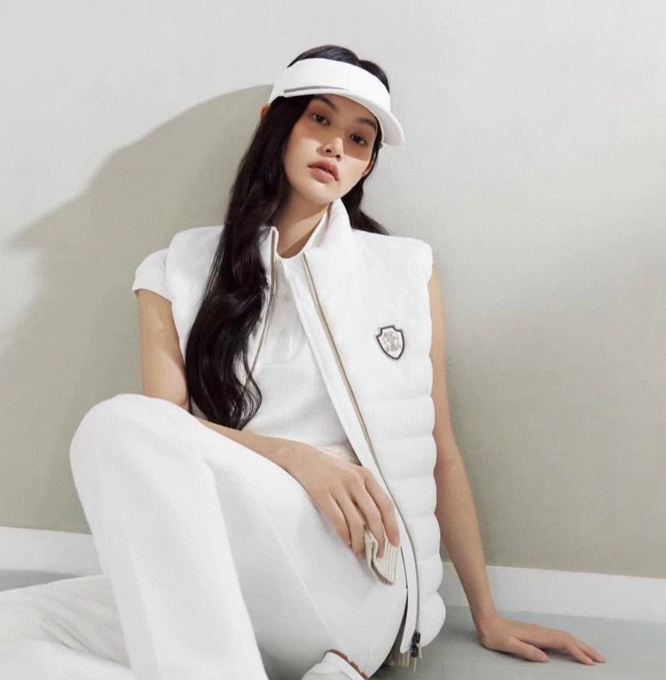 Women's Winter Fashion Casual Stand Collar Pull-Over Sleeveless Chain Goose Down Insulated Vest #78617