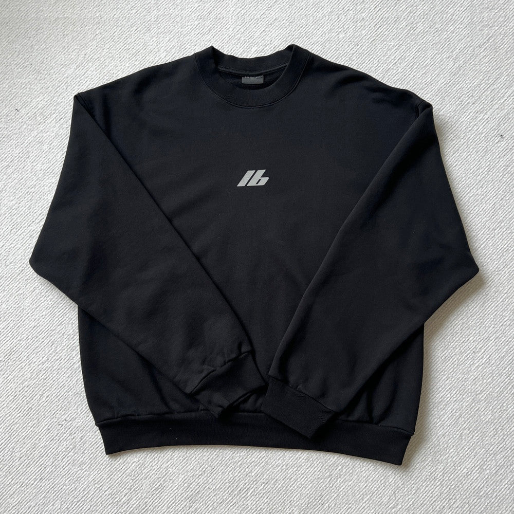 Men's Spring/Summer Solid Color Letter Printed Round Neck Cotton Long Sleeve Sweatshirt Pullover #99883