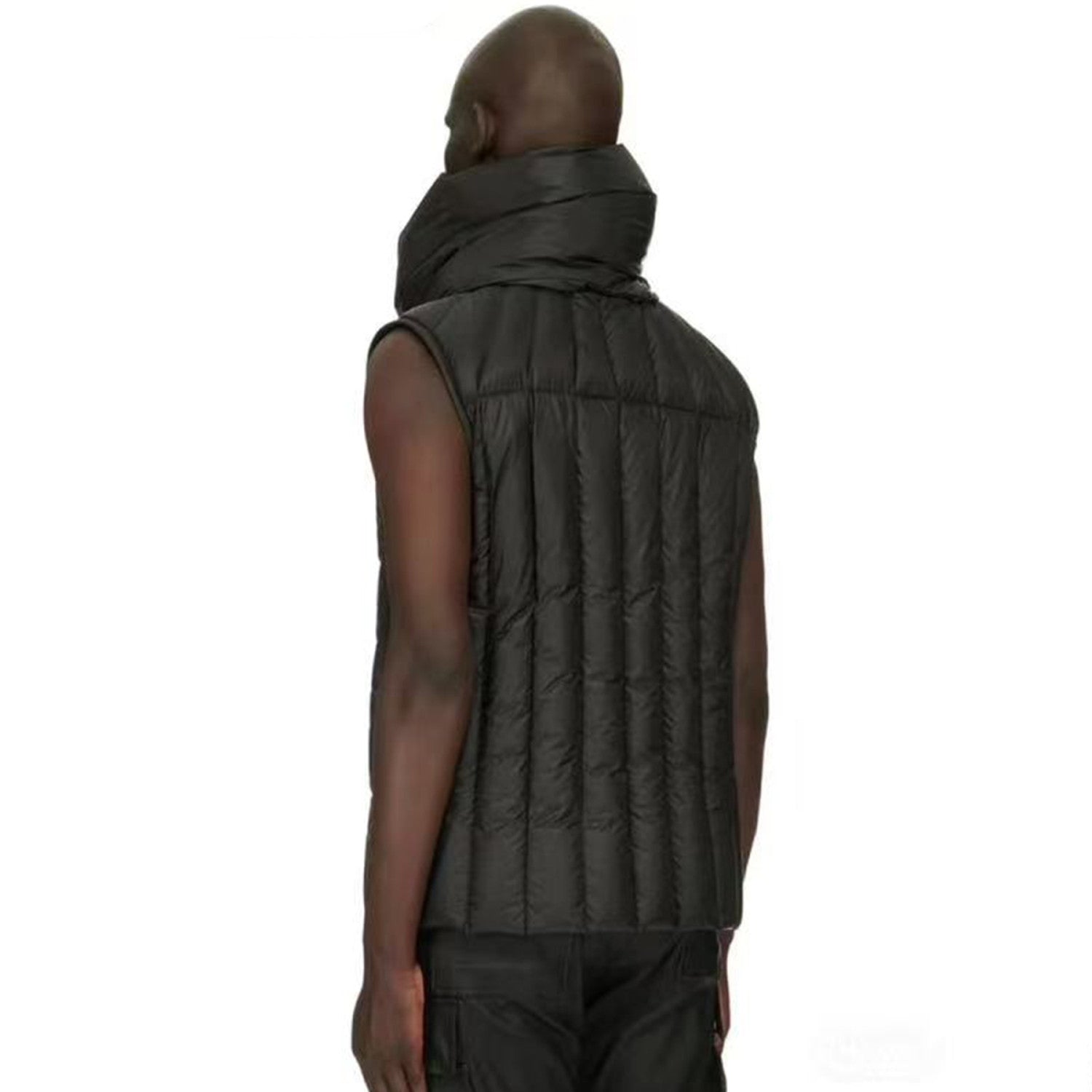 Men's And Women's Fall And Winter Quilted Design Down Jacket Bib Undershirt Jacket Zipper Black Trend Vest Jacket Ngvp #2612