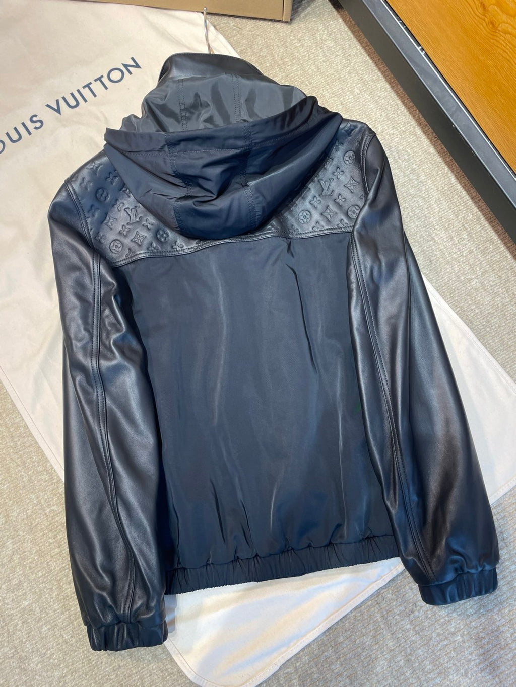 Men's LV 2026 New Collection Patchwork Leather Jacket Coat #82553A